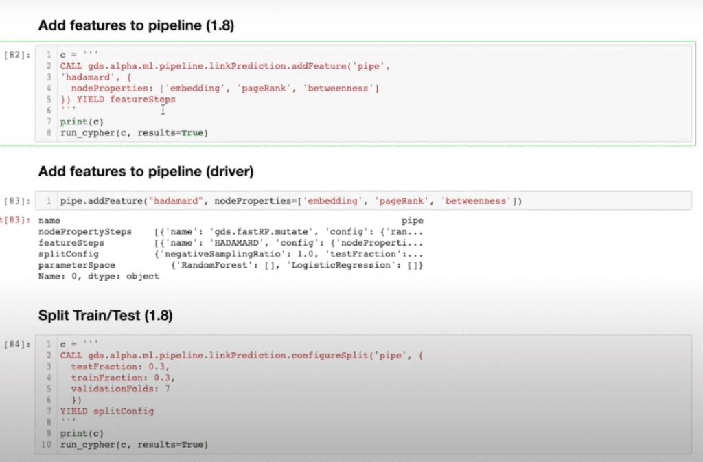 Code to add features to link prediction pipeline in Neo4j graph data science library