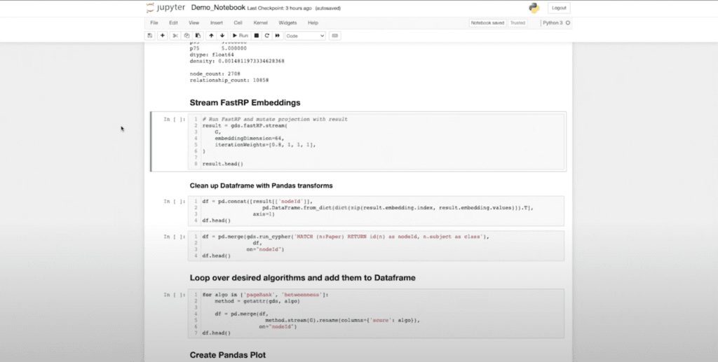 Streaming FastRP embeddings 