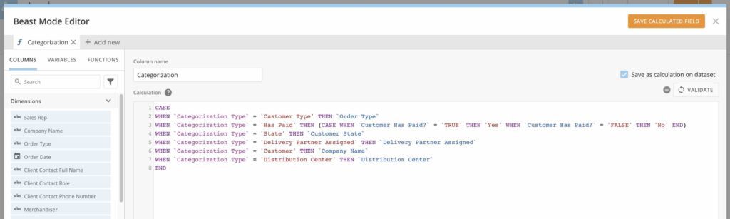 Showing Domo Variables in a SQL Case Statement