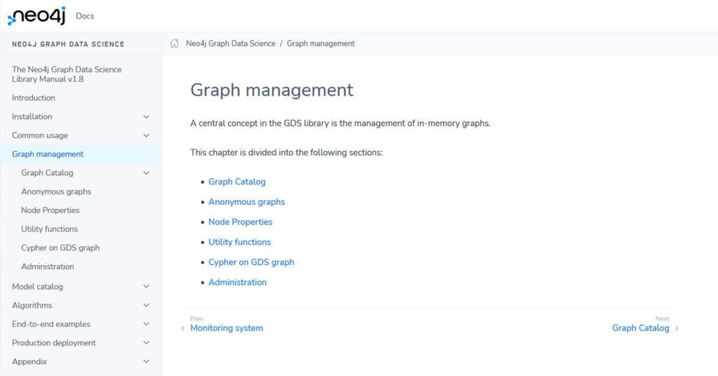 https://neo4j.com/docs/graph-data-science/1.8/management-ops/