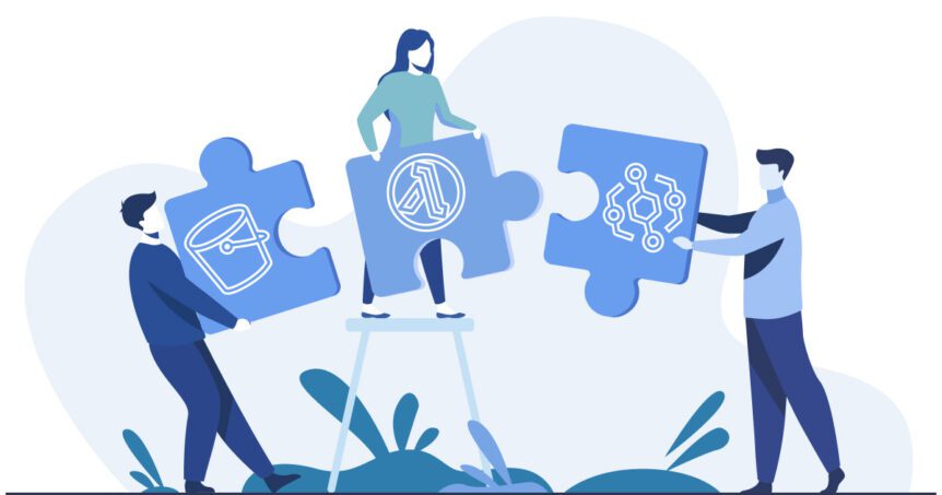 AWS Serverless Functions puzzle pieces