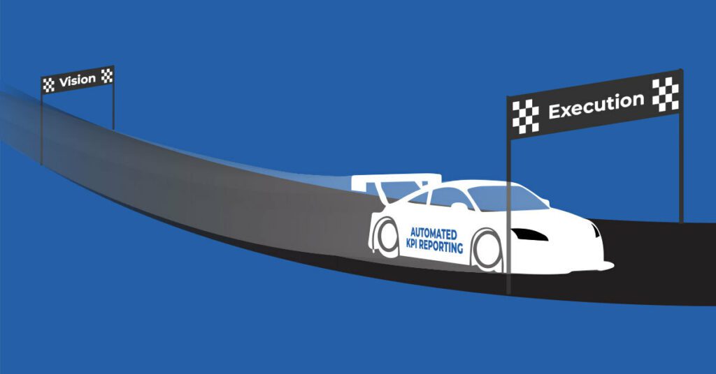 automated kpi reporting car from vision to execution showing power of organizational analytics